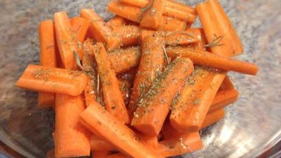 гарнир из моркови и стручковой фасоли