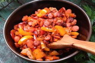 Гарнир из морковки со сладким перцем