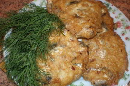 Биточки из тюльки по-одесски