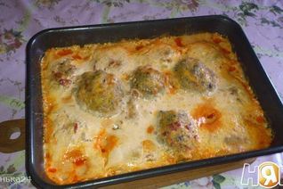 Гречневые крокеты под соусом