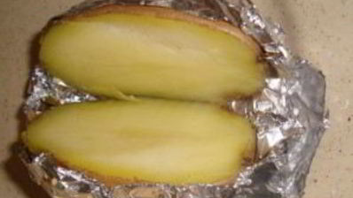 картофель под грибным соусом