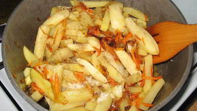 картофель с грибами по-селянски