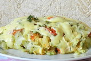 Картофель со свининой под сыром в мультиварке