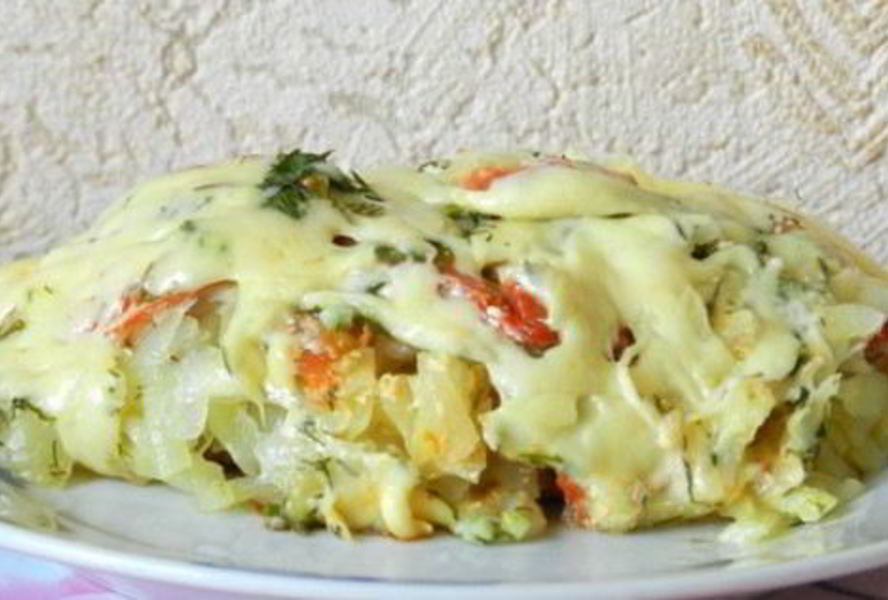 Картофель со свининой под сыром в мультиварке