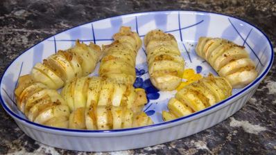 картошка гармошка с салом в духовке