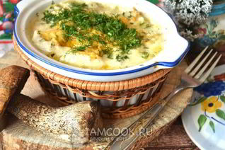 Картошка с грибами и майонезом в духовке