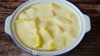 картошка с грибами и майонезом в духовке