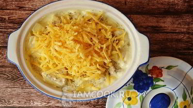 картошка с грибами и майонезом в духовке