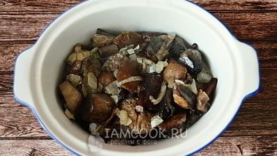 картошка с грибами и майонезом в духовке