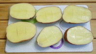 картошка с салом и чесноком в духовке