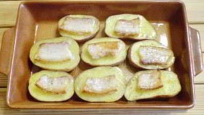 картошка с салом и чесноком в духовке