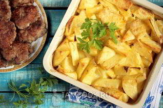 Картошка в духовке с майонезом