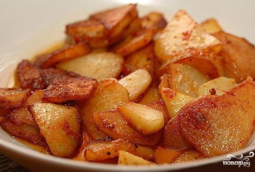 Картошка, жареная в мультиварке