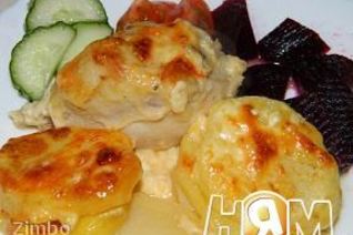 Молочный картофель по быстрому