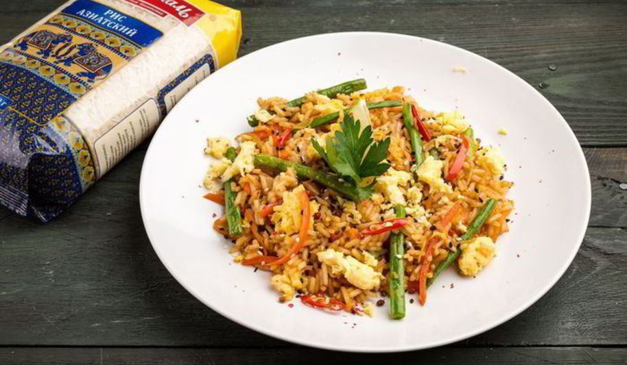 Рецепт пикантного риса в воке