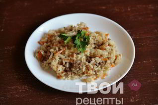 Рис с фаршем в мультиварке