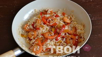 рис с креветками