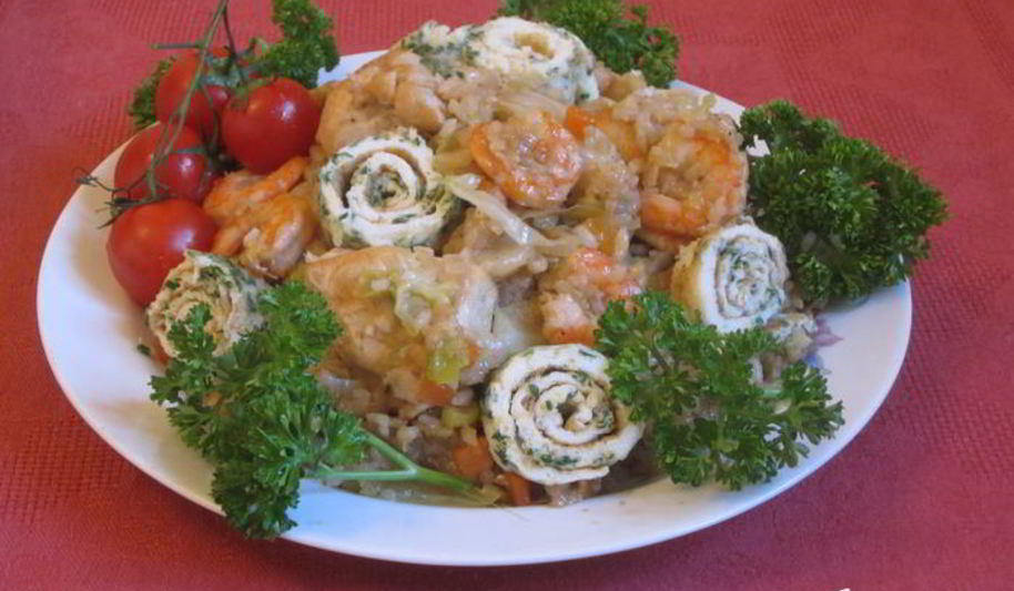 Рецепт риса с курицей и овощами летние фантазии