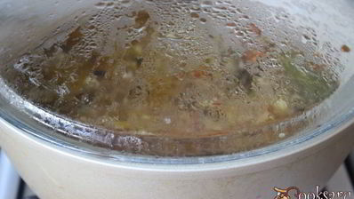 рис с мясным фаршем и баклажанами