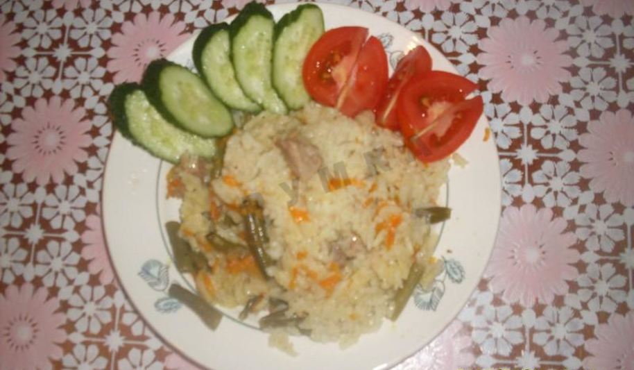 Рецепт риса с мясом и овощами в мультиварке