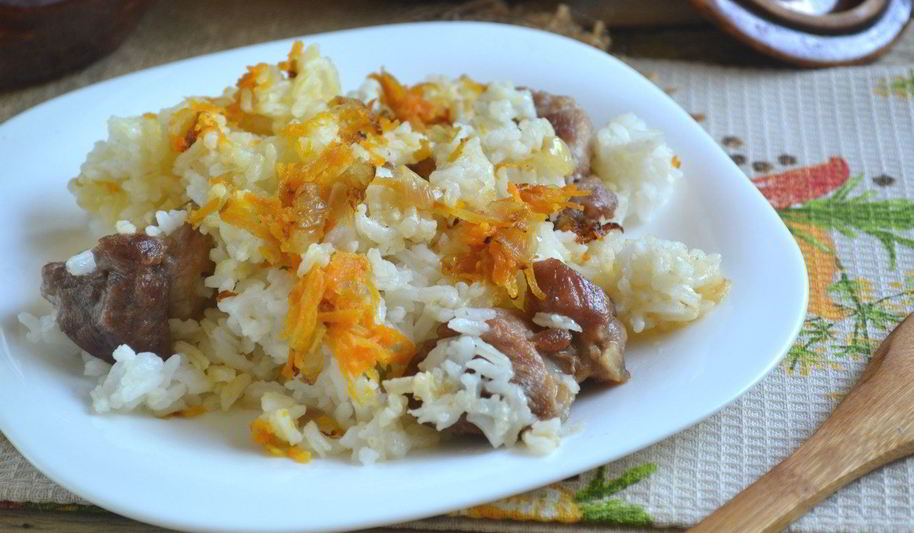Рецепт риса с мясом в духовке