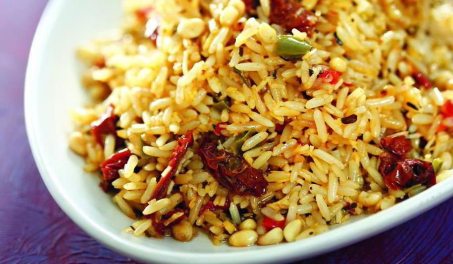 Рецепт риса с перцем и вялеными помидорами