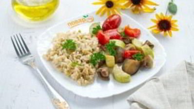рис с запеченными овощами