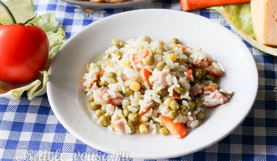 Рецепт риса с зеленым горошком