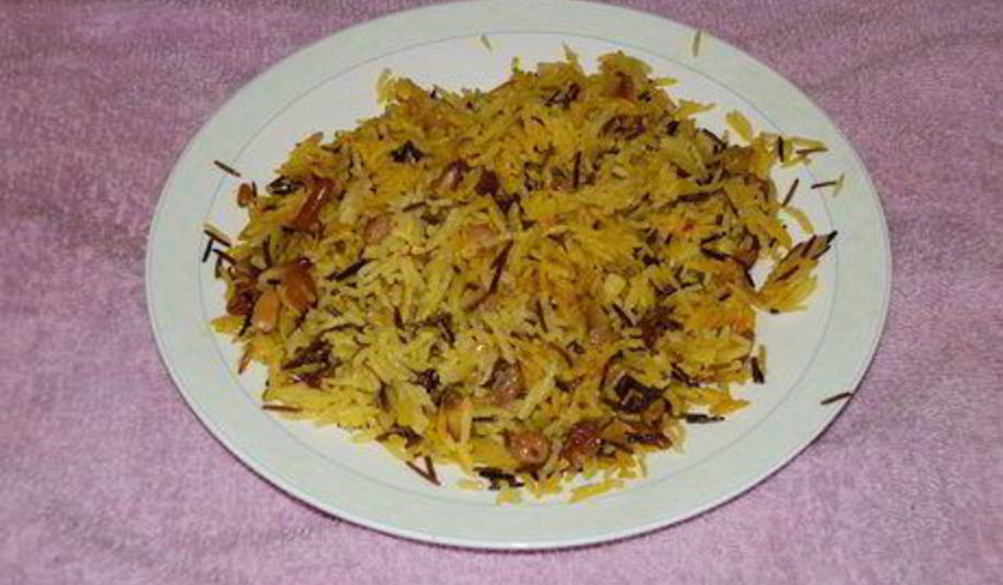 Рецепт шафранового риса с изюмом и кедровыми орешками