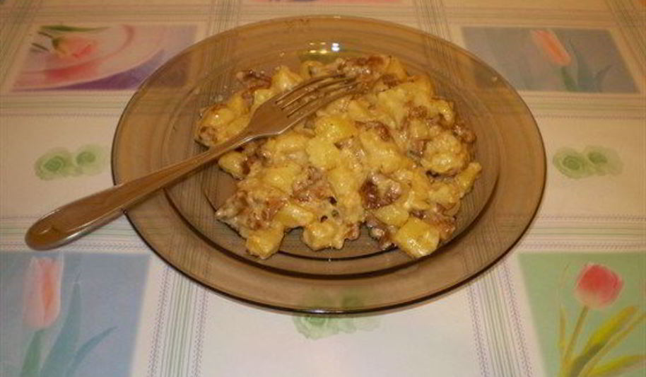 Рецепт жаренного картофеля с грибами