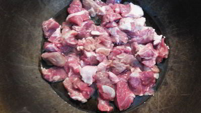 жареный картофель с мясом