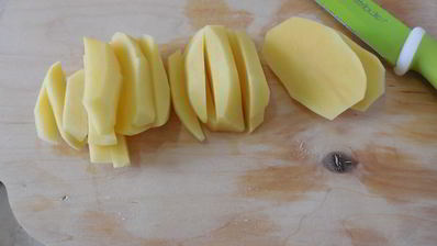 жареный картофель с мясом