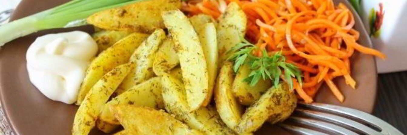 Жареный картофель в панировке