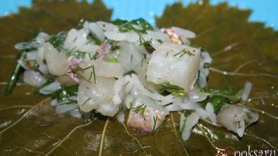 долма с филе морского окуня