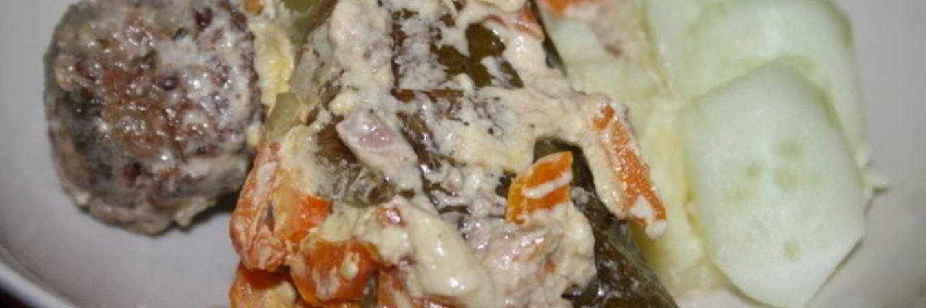 Голубцы из молодой капусты с говядиной и красным рисом Рубин