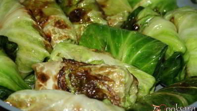 голубцы из молодой капусты с говядиной и красным рисом рубин