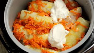 голубцы с фаршем и пшеном в мультиварке