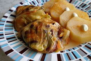 Голубцы с фасолью