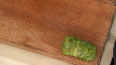 голубцы с треской и красным рисом