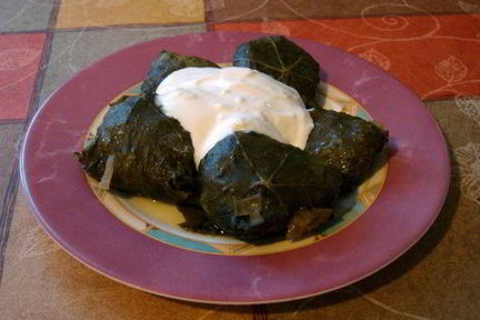 Голубцы в виноградных листьях