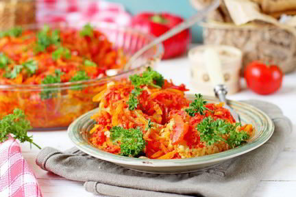 Ленивые голубцы с куриным фаршем