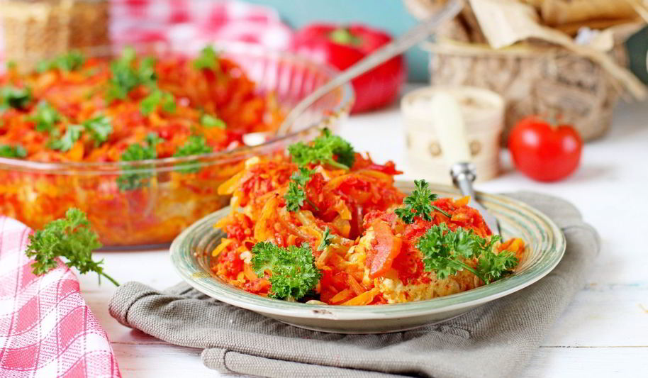 Рецепт ленивых голубцов с куриным фаршем