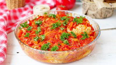 ленивые голубцы с куриным фаршем