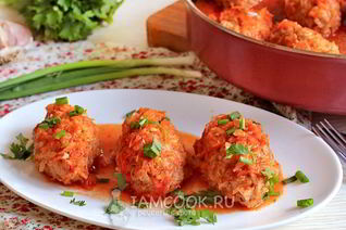 Ленивые голубцы с подливкой в духовке