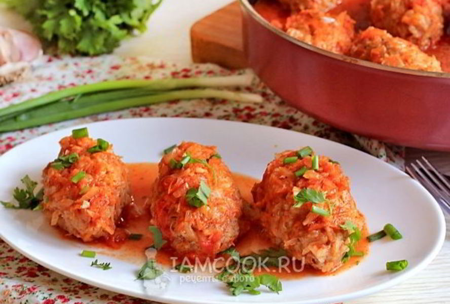 Ленивые голубцы с подливкой в духовке