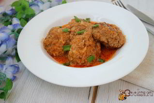 Ленивые голубцы в томатно-сметанном соусе