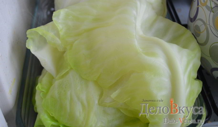 Рецепт листьев капусты для голубцов