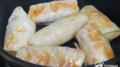 постные голубцы с овощами и шампиньонами