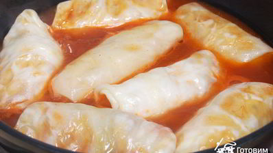 постные голубцы с овощами и шампиньонами