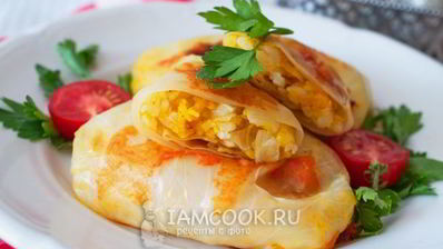 постные голубцы с овощами